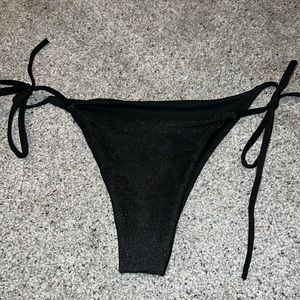 Black sparkly cheeky bikini bottoms